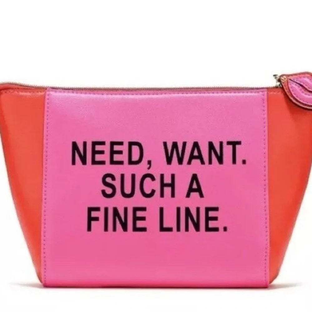 Victoria's Secret Pink and Orange Cosmetic Bag - Makeup Bag 6063-PK/OR‎